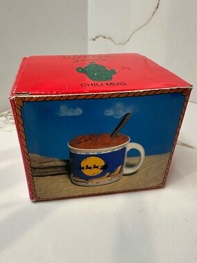 RARE Vintage Western Santa Chili Mug Cowboy Christmas PAPEL Freelance NEW w/ Box